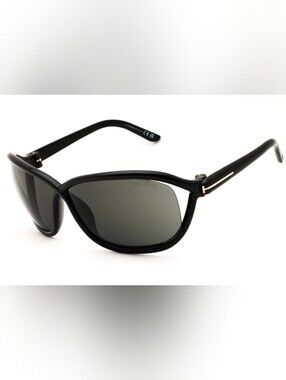 Tom Ford FT1069, Shiny Black/Smoke, Oversized, Size68X07X115,Woman's Sunglasses